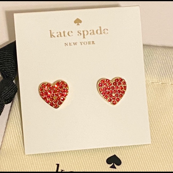 Kate Spade heart studs - Picture 6 of 8